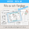 Vinter - Rita av och färglägg