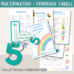 Multiplikation – Träna femmans multiplikationstabell – Arbetshäfte - bild 1