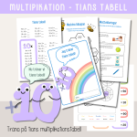 Multiplikation – Träna tians multiplikationstabell – Arbetshäfte - bild 1