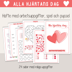 Alla hjärtans dag – Stort paket med pyssel och aktivitetshäfte - bild 4