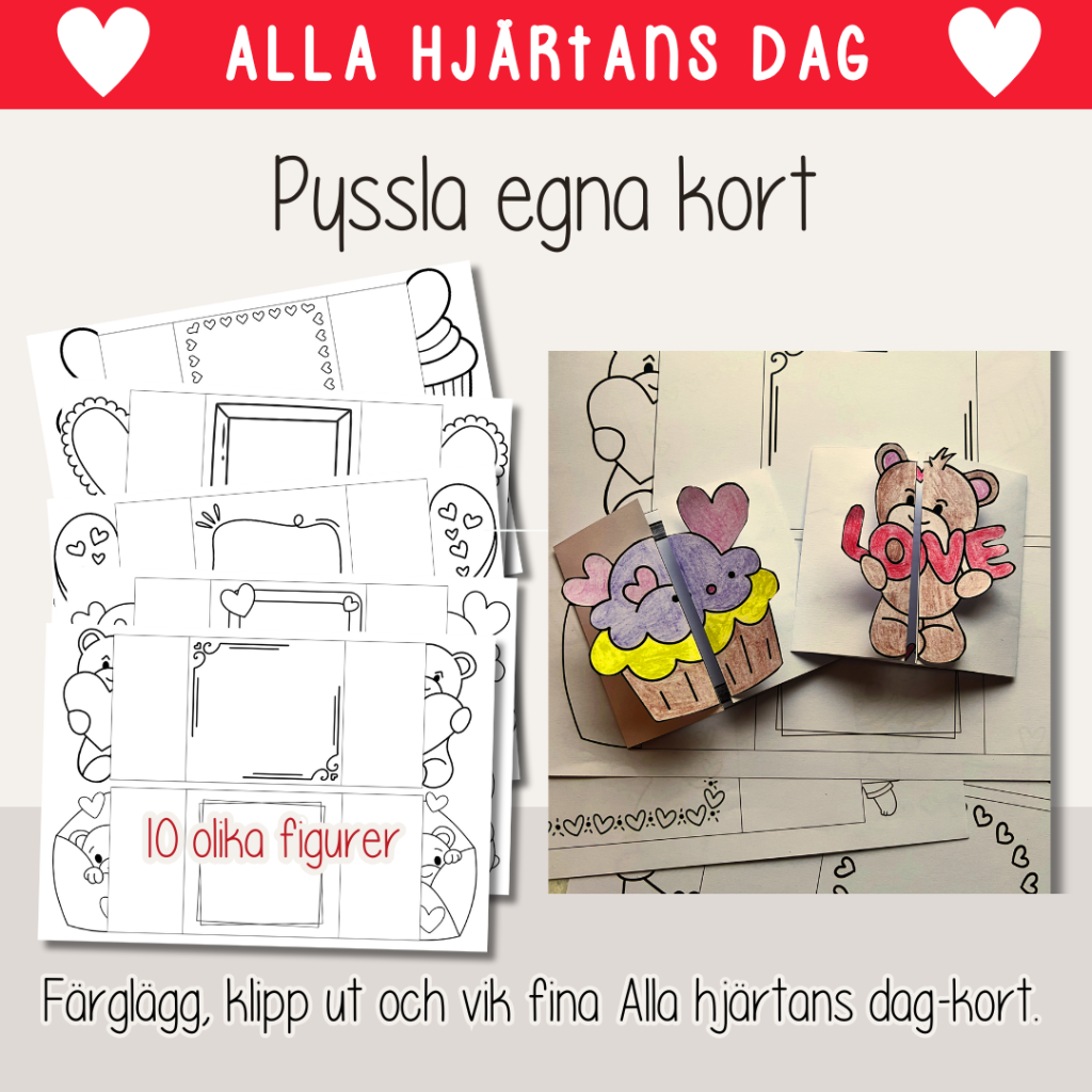Alla hjärtans dag – Pyssla vikbara kort