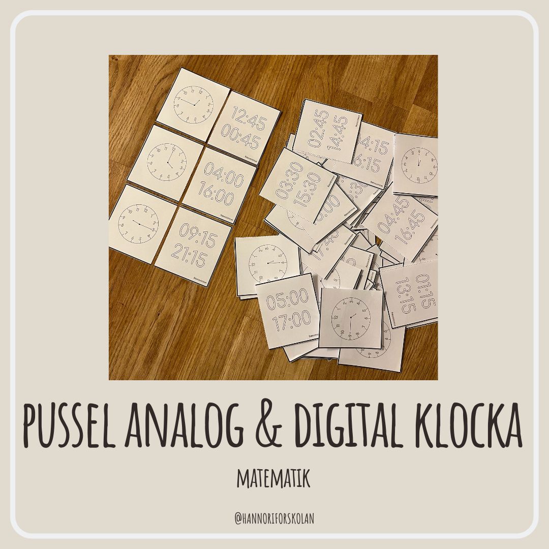 Pussel analog & digital klocka