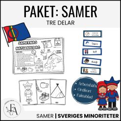 Samer PAKET | Ordkort, faktablad, målarbilder