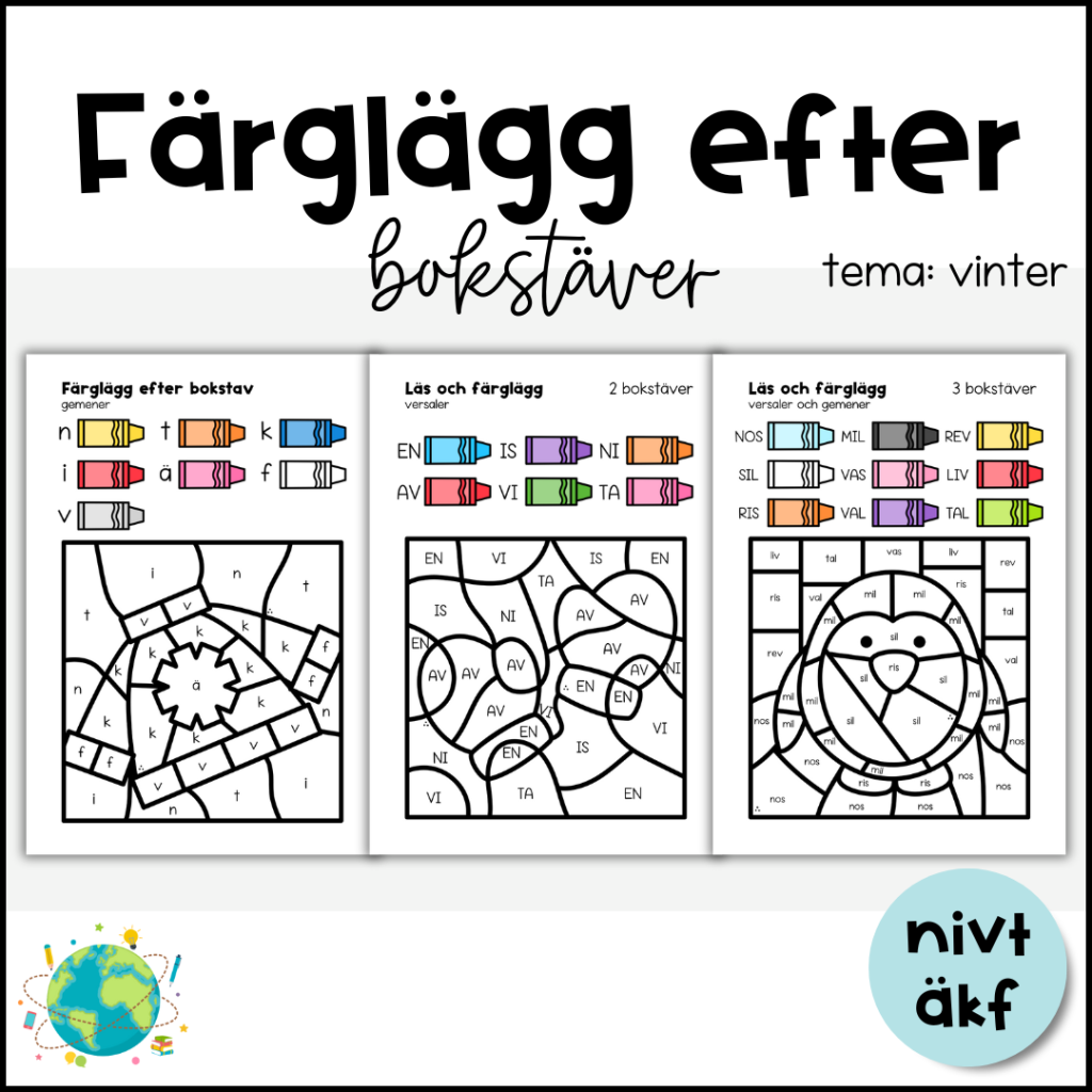 Färglägg efter bokstav – Vinter 2