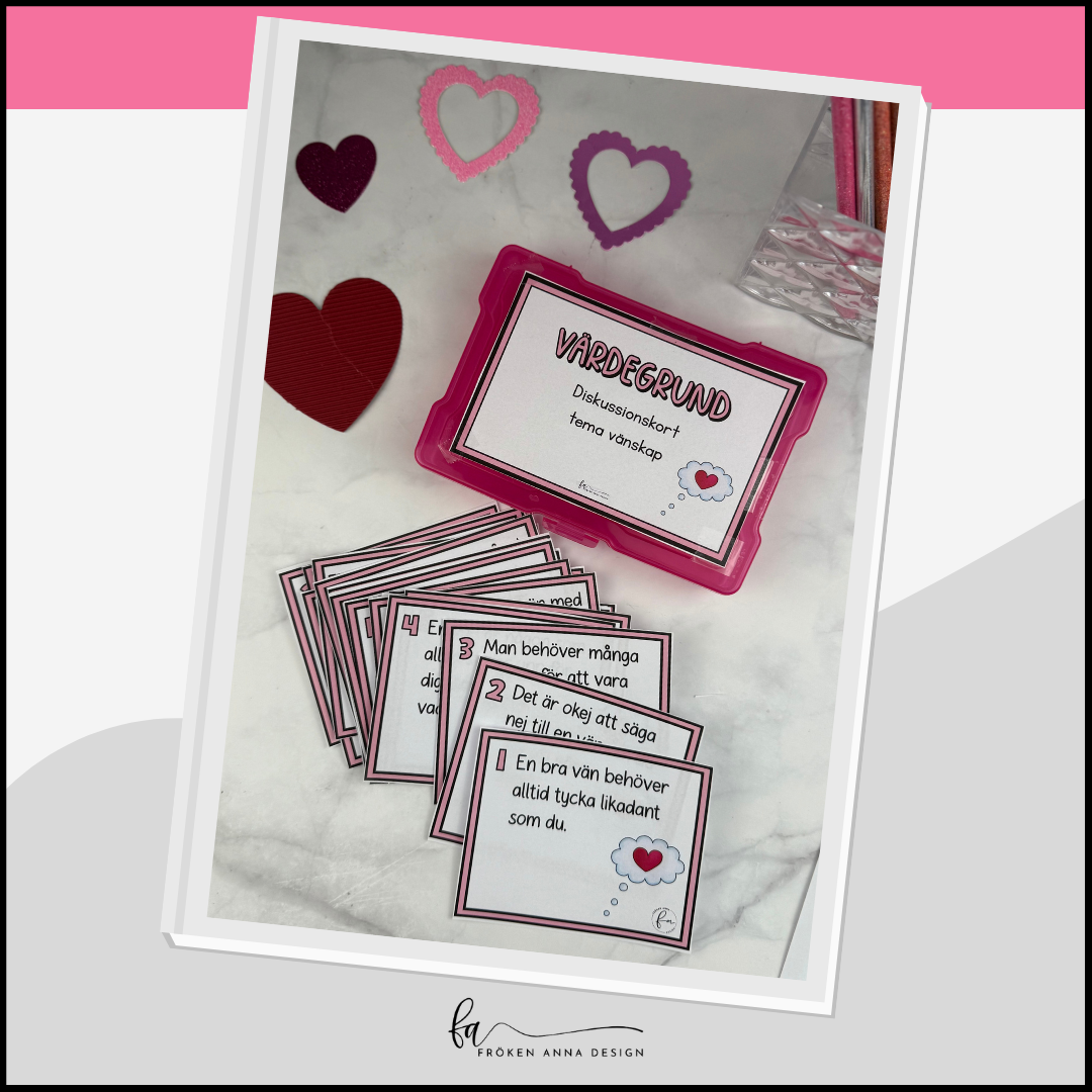 Värdegrundskort / Diskussionskort – tema vänskap