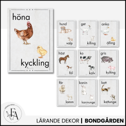 Posters djurfamiljer / djur på bondgården