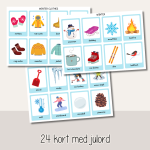 Vinter – Engelska vinterord – Flashcards och skrivblad - bild 2