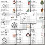 Vinter – Rita av och färglägg - bild 2