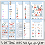 Arbetshäfte bokstäver och siffror – tema Vinter – 53 sidor - bild 2