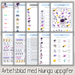 Arbetshäfte bokstäver och siffror – tema Rymden - bild 2