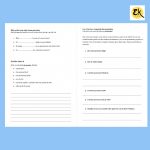 Spanska prov/test åk 6-7. Färger, hälsningsfraser, veckodagar, grammatik, läsförståelse, skrivuppgift. - bild 2