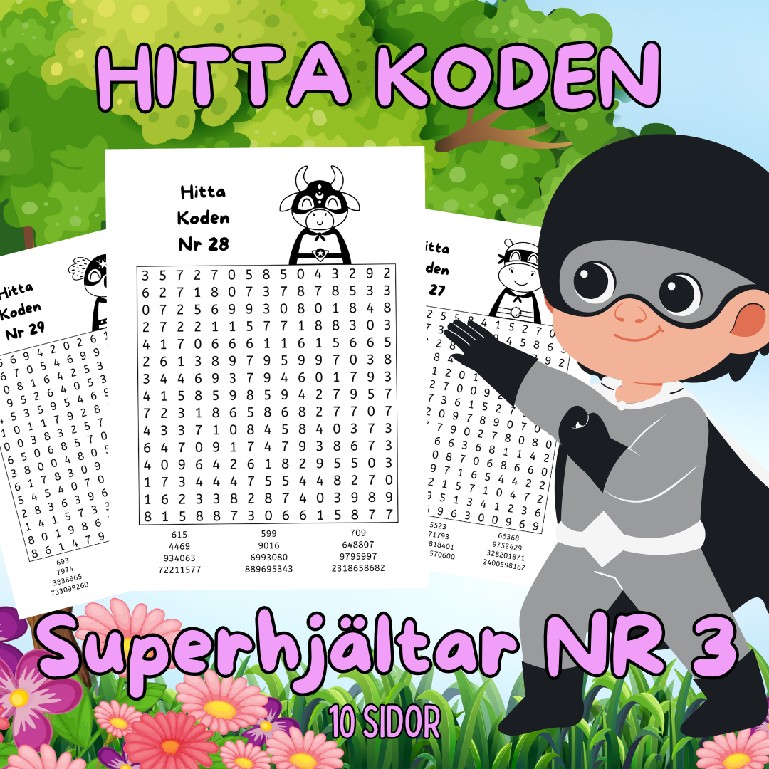 Hitta Koden Superhjältar Nr 3