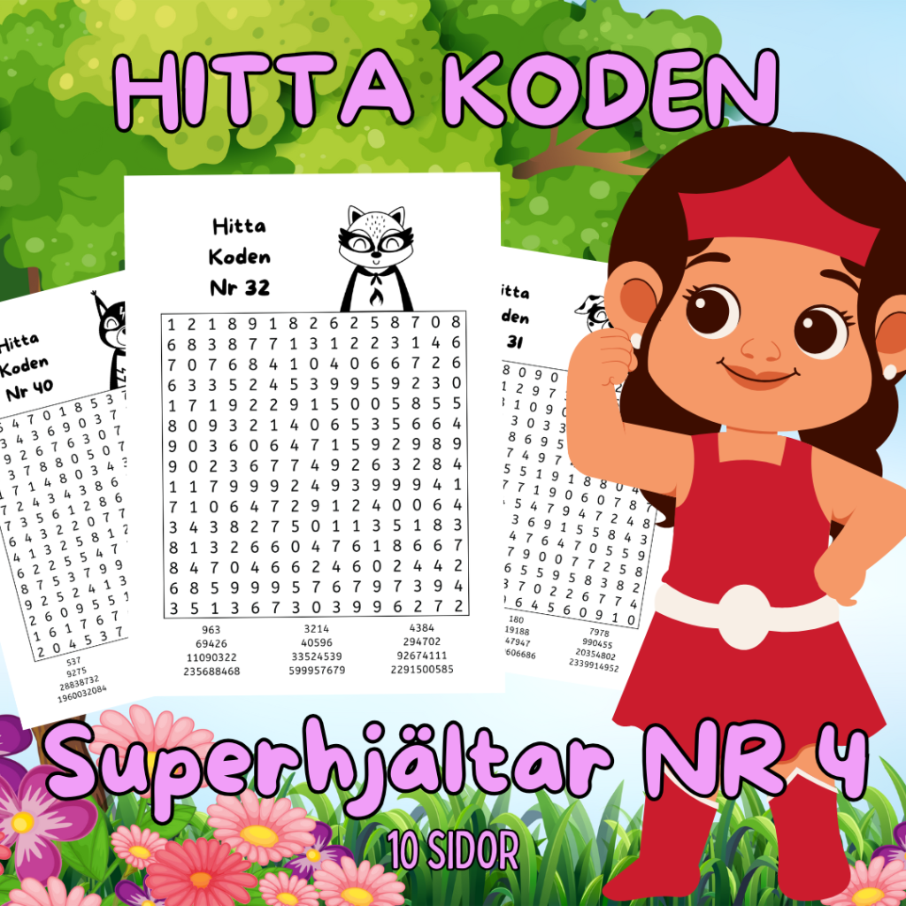 Hitta Koden Superhjältar Nr 4