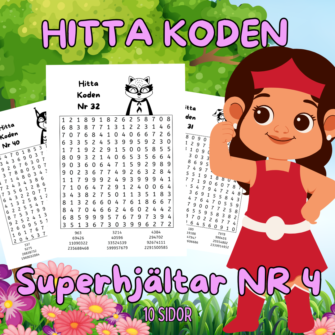 Hitta Koden Superhjältar Nr 4