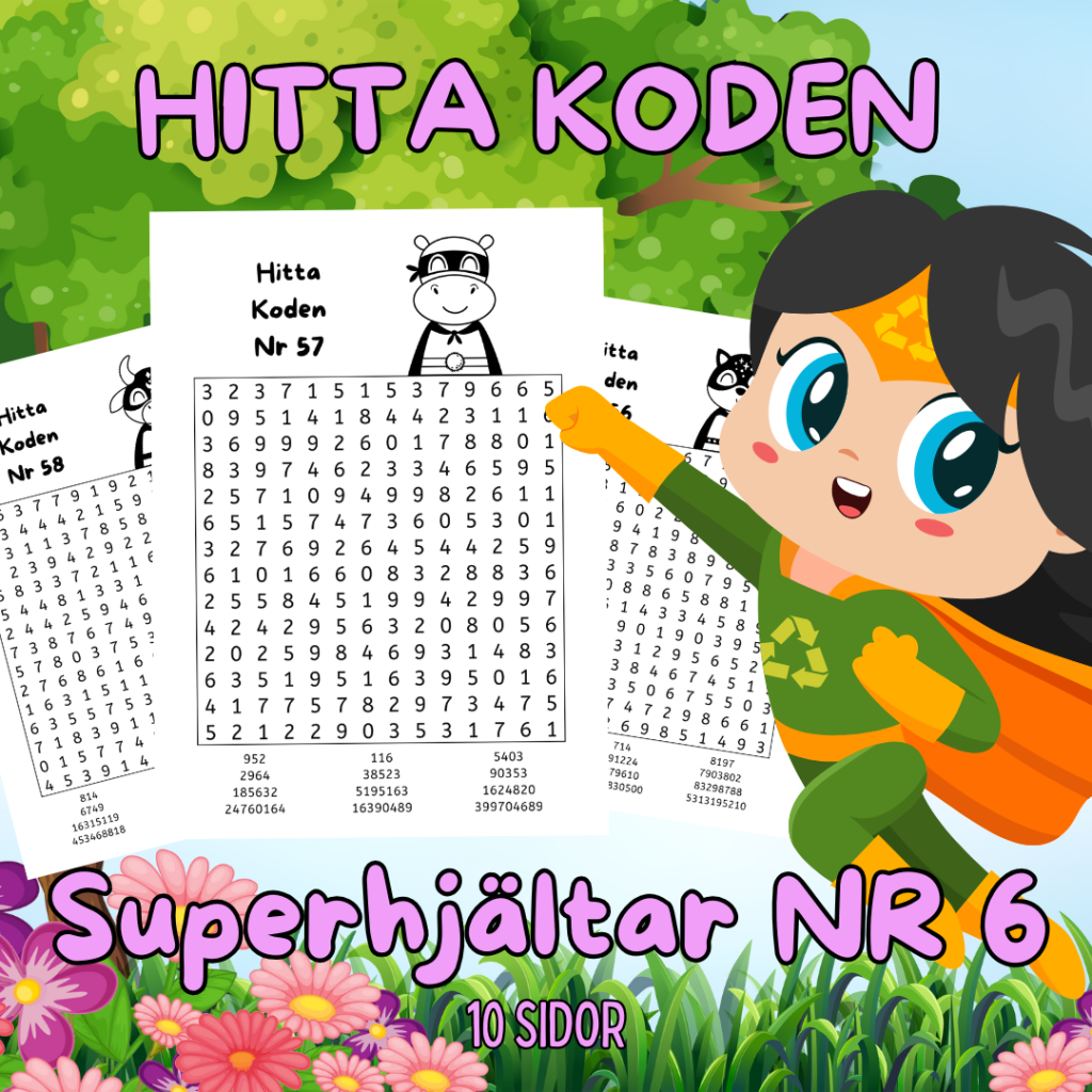 Hitta Koden Superhjältar Nr 6