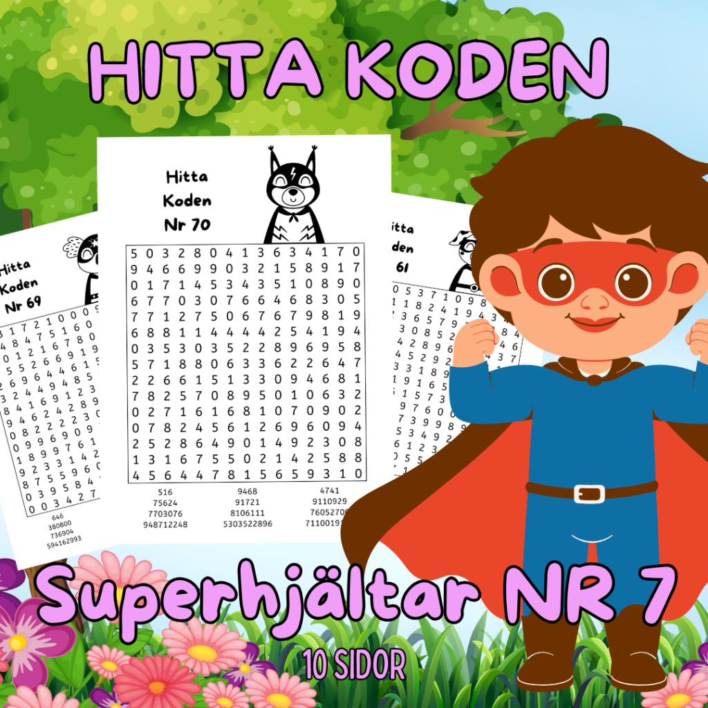 Hitta Koden Superhjältar Nr 7