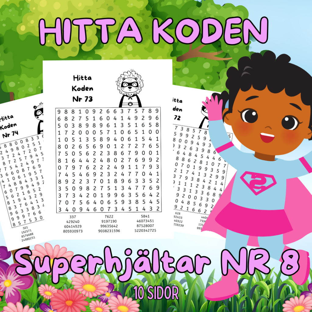 Hitta Koden Superhjältar Nr 8