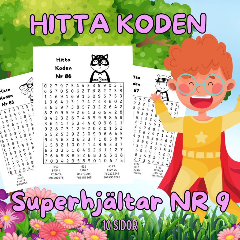 Hitta Koden Superhjältar Nr 9