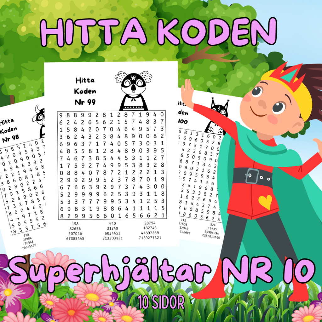 Hitta Koden Superhjältar Nr 10