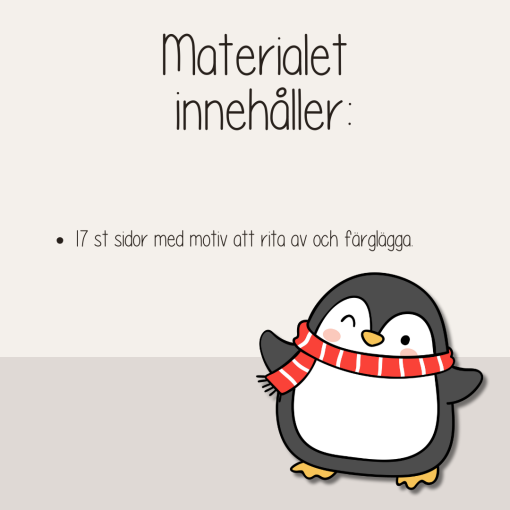Vinter - Rita av och färglägg