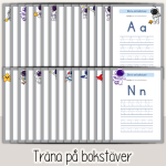 Arbetshäfte bokstäver och siffror – tema Rymden - bild 3