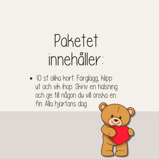 Alla hjärtans dag - Pyssla vikbara kort
