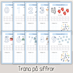 Arbetshäfte bokstäver och siffror – tema Vinter – 53 sidor - bild 4