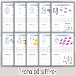 Arbetshäfte bokstäver och siffror – tema Rymden - bild 4