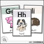 Väggalfabet med stödlinjer | Tema djur - bild 2