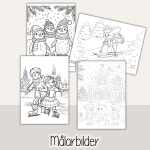 Arbetshäfte bokstäver och siffror – tema Vinter – 53 sidor - bild 5