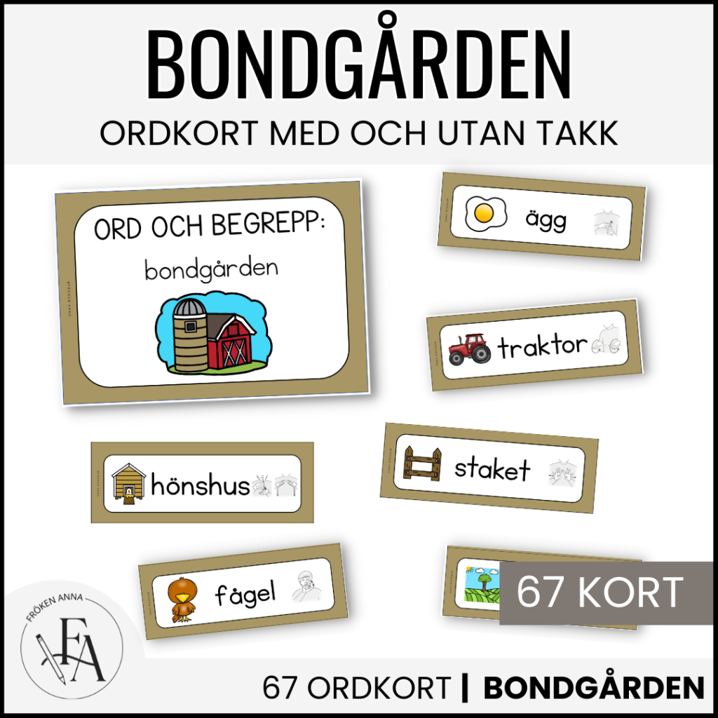 Ord och begrepp m. bildstöd och TAKK: Bondgården