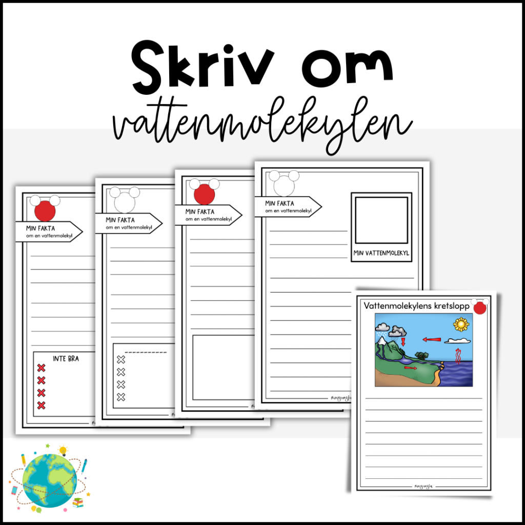 Skriv om vattenmolekylen