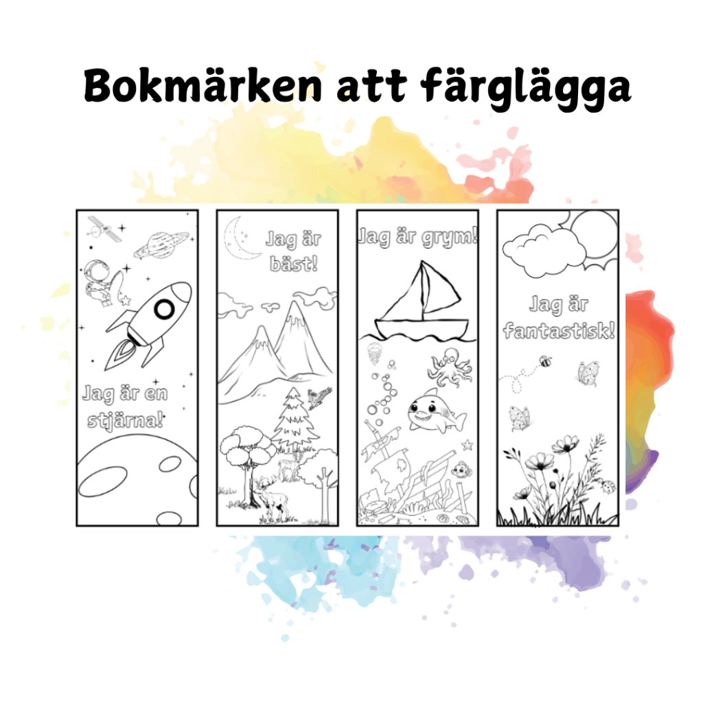 Bokmärken att färglägga