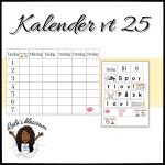 Kalender vt 25 till vägg eller dörr - bild 1