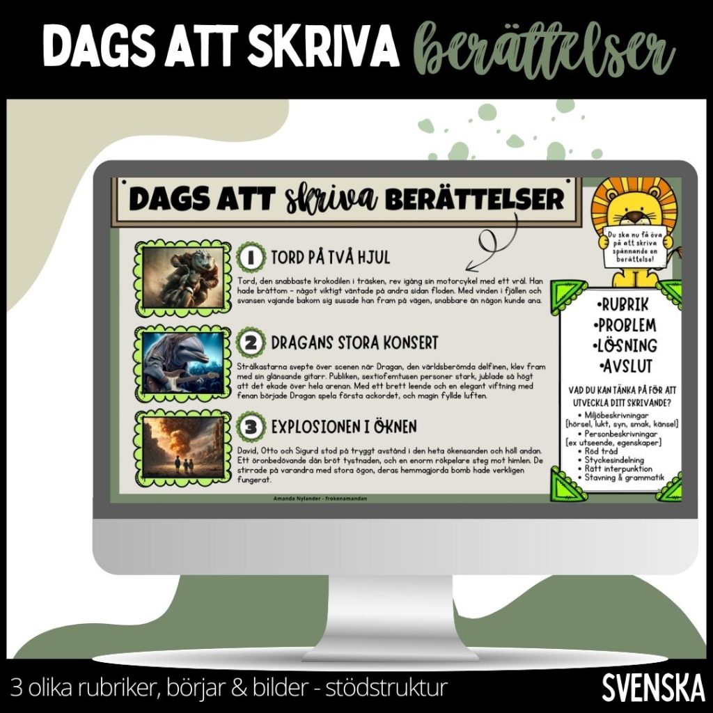 Dags att skriva berättelse – 1