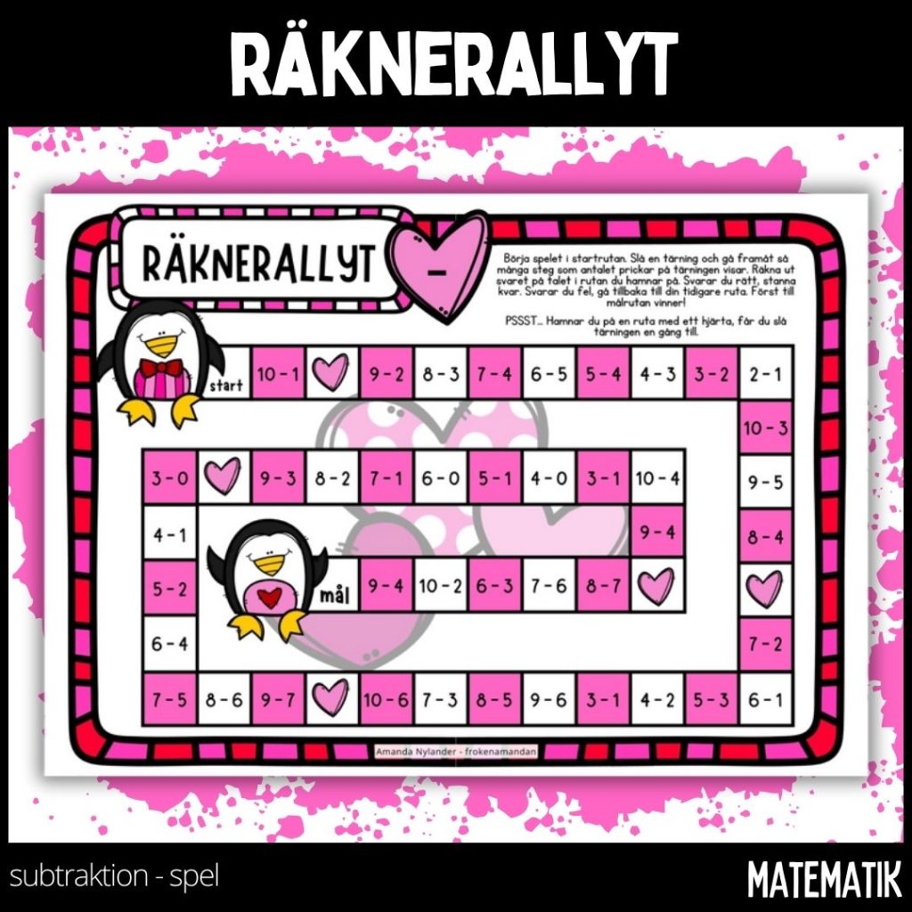 Räknerallyt – subtraktion – 1