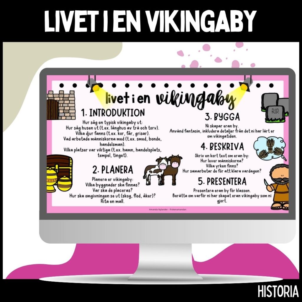 Vikingatiden – min vikingaby – arbetsgång
