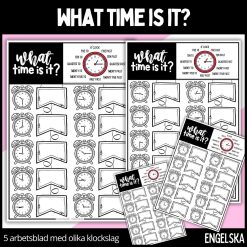What time is it? - 5 arbetsblad