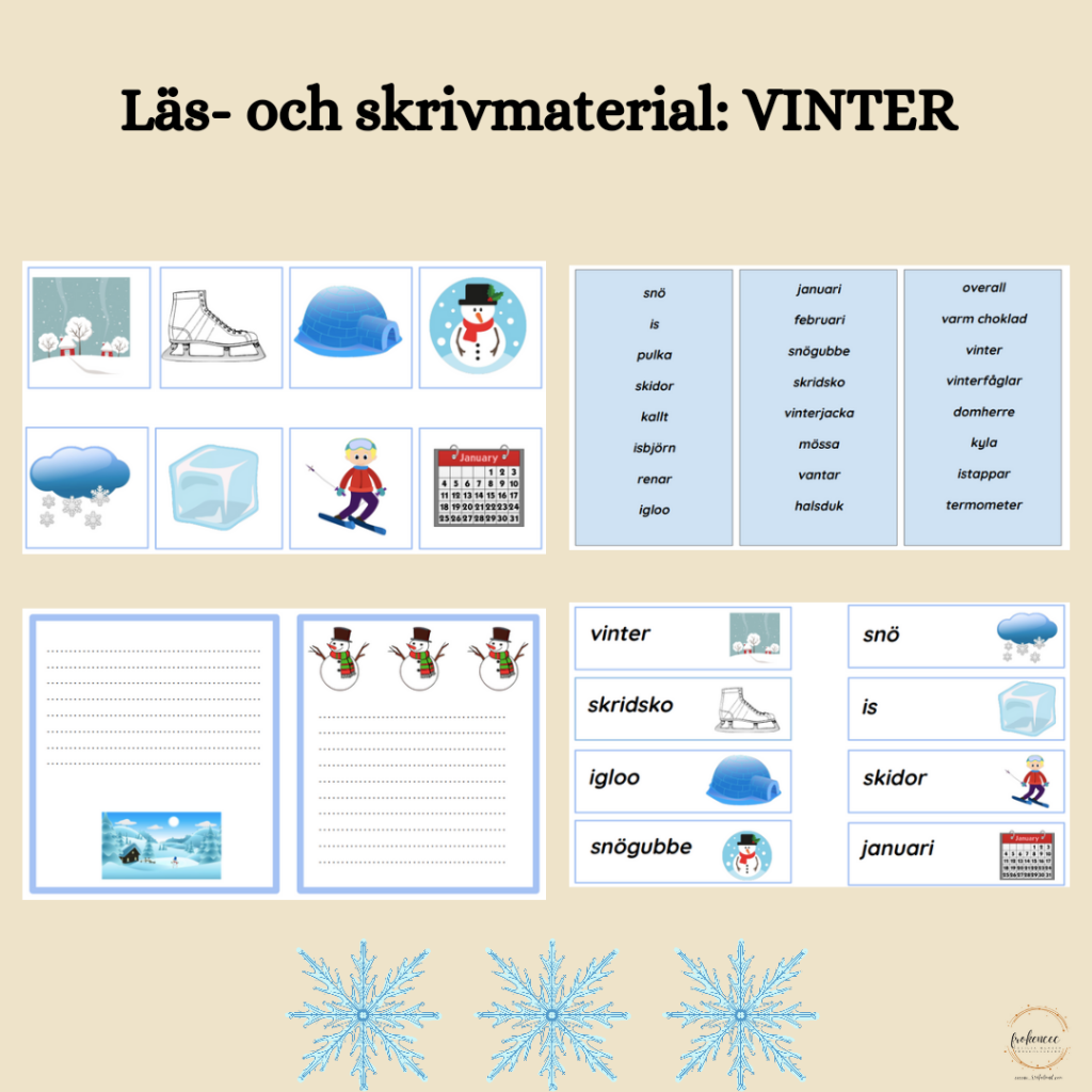 Läs – och skrivmaterial: VINTER