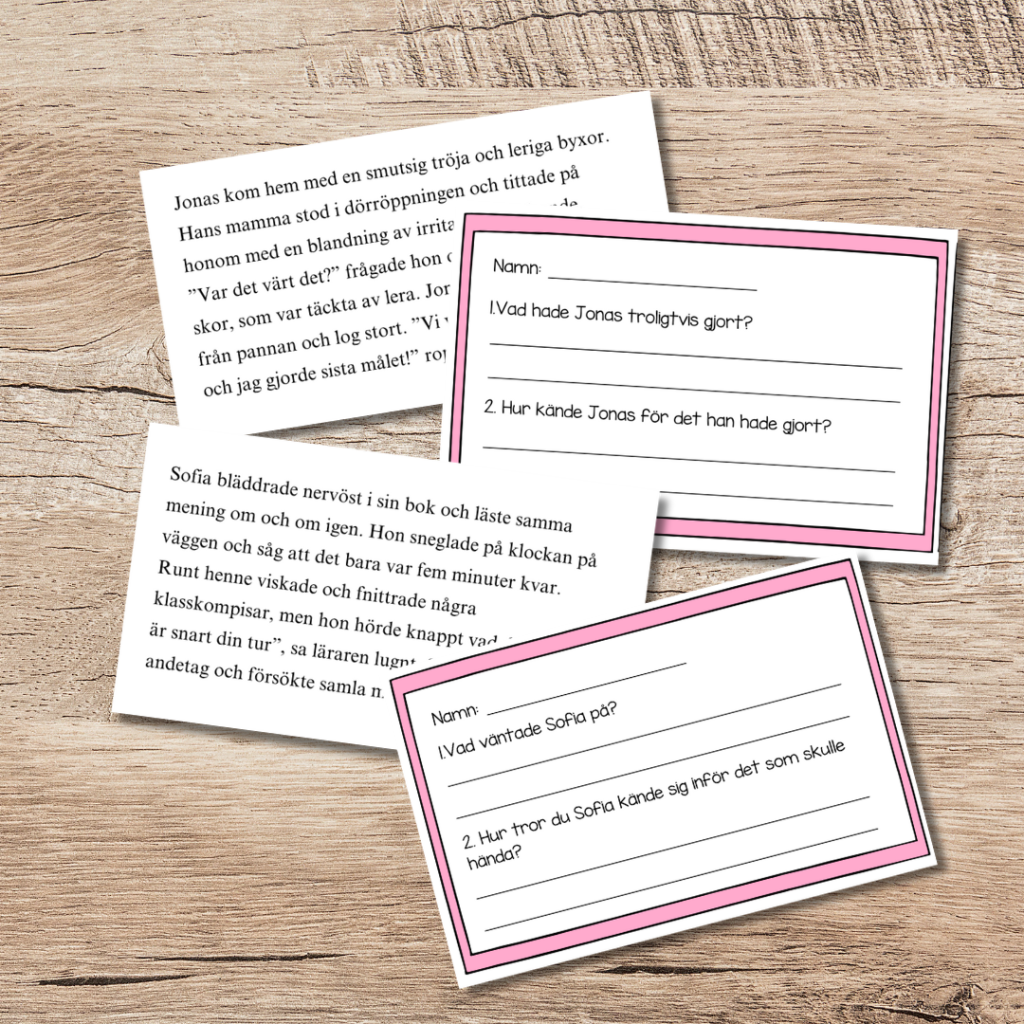 Startuppgifter Läsa mellan raderna