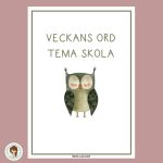 Veckans ord – skola - bild 1