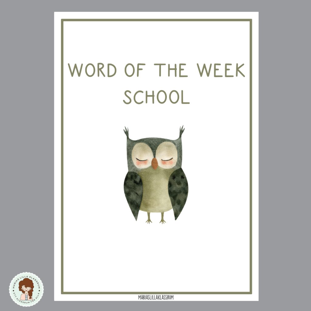 Word of the week – School