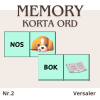 Memory nr.2 - korta ord - Versaler