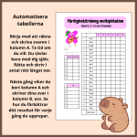 Färdighetsträning multiplikation tabell 2-10, samt blandade uppgifter - bild 2