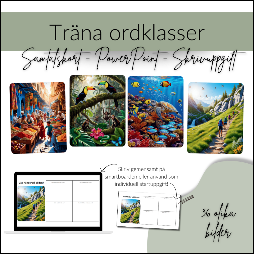 Träna ordklasser: Svenska