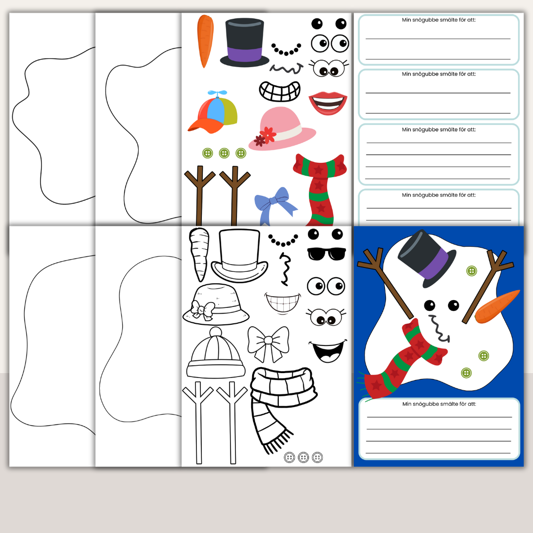 Vinter - Pyssel - Den smälta snögubben