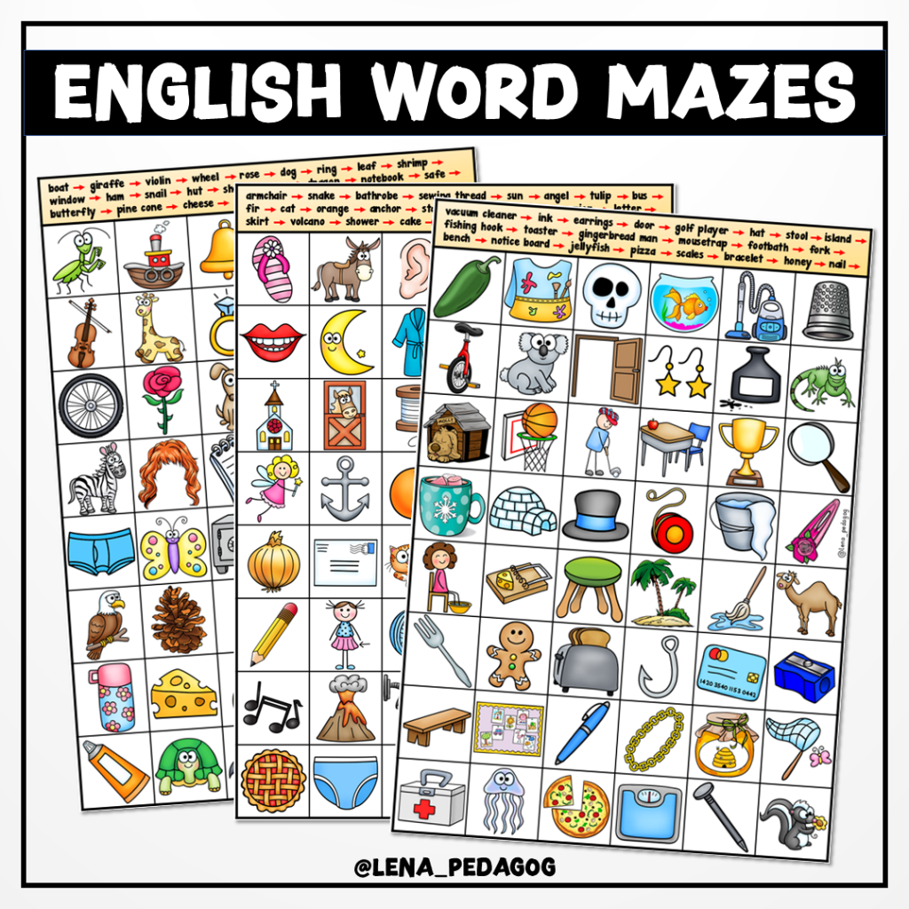 English word mazes