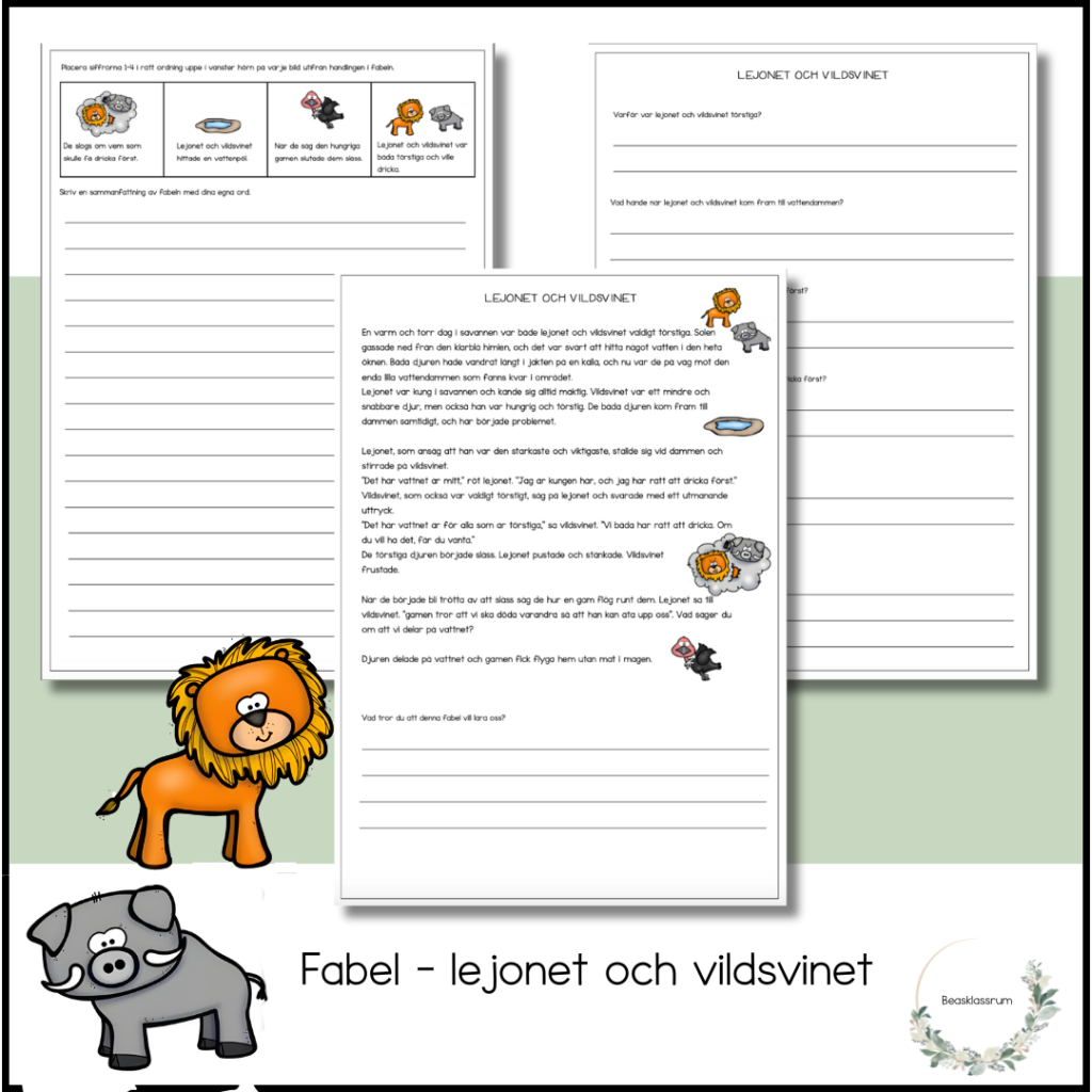 Fabel – lejonet och vildsvinet