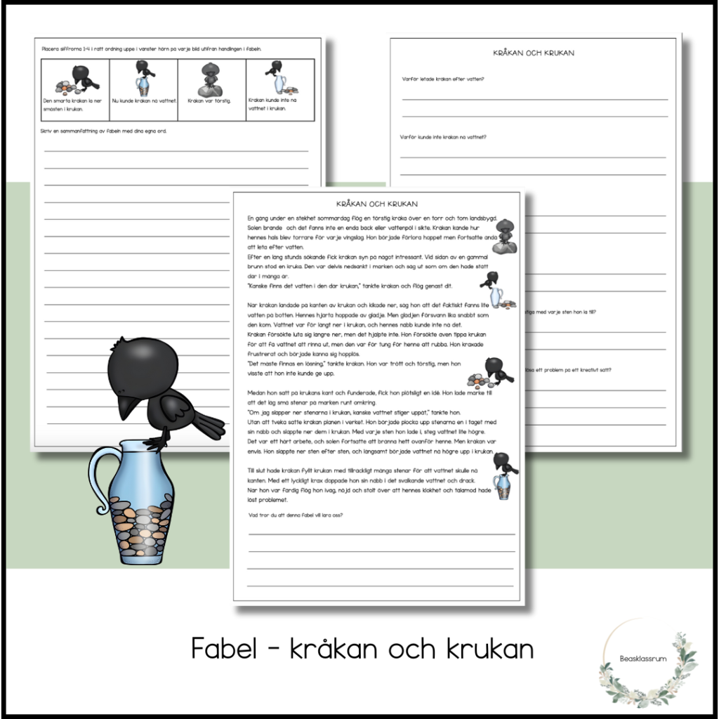 Fabel – kråkan och krukan