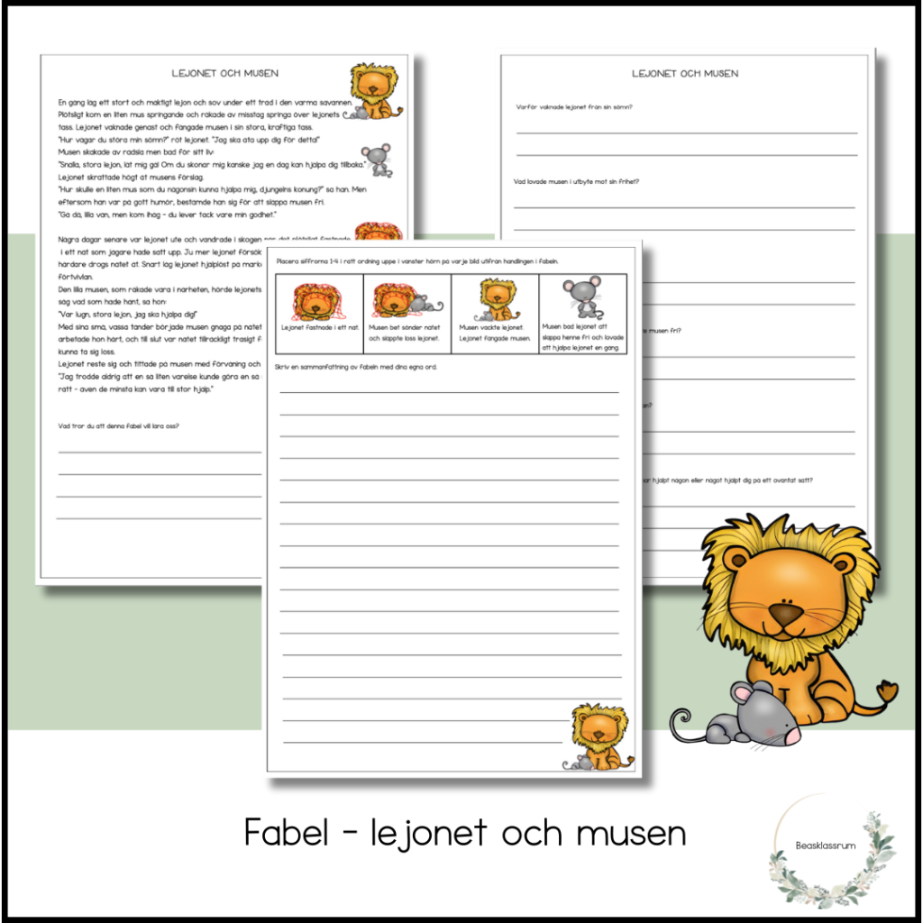 Fabel – lejonet och musen